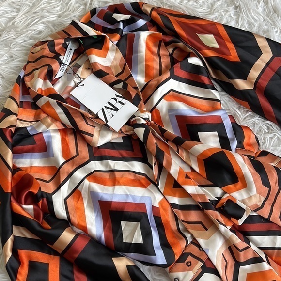 NEW!! ZARA PRINTED BELTED JUMPSUIT - Picture 6 of 12
